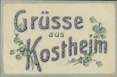 Alte Ansichtskarte Grüsse aus Kostheim, 