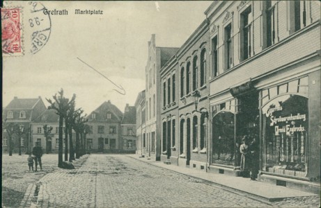 Alte Ansichtskarte Grefrath, Marktplatz