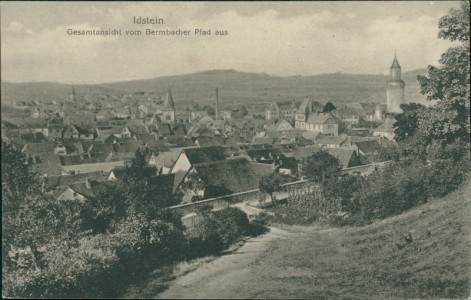 Alte Ansichtskarte Idstein, Gesamtansicht vom Bermbacher Pfad aus