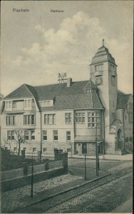 Alte Ansichtskarte Krefeld-Fischeln, Rathaus
