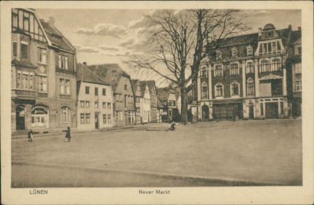 Alte Ansichtskarte Lünen, Neuer Markt