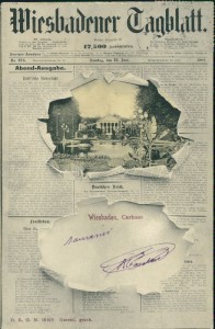 Alte Ansichtskarte Wiesbaden, Wiesbadener Tagblatt