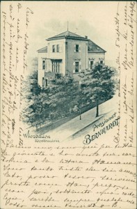 Alte Ansichtskarte Wiesbaden, Pensionat Bernhardt, Kapellenstr. 44