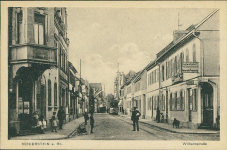 Alte Ansichtskarte Wiesbaden-Schierstein, Wilhelmstraße