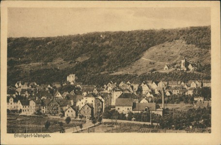 Alte Ansichtskarte Stuttgart-Wangen, Gesamtansicht