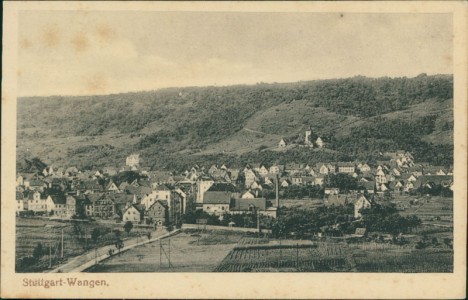 Alte Ansichtskarte Stuttgart-Wangen, Gesamtansicht
