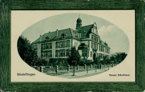 Alte Ansichtskarte Sindelfingen, Neues Schulhaus