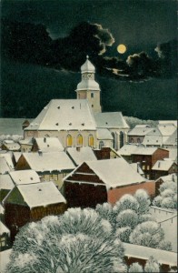 Alte Ansichtskarte Simmern, Evangel. Kirche im Winter