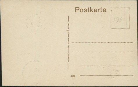 Adressseite der Ansichtskarte Danzig / Gdańsk, Breitenbach-Brücke