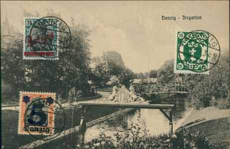 Alte Ansichtskarte Danzig / Gdańsk, Irrgarten
