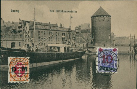 Alte Ansichtskarte Danzig / Gdańsk, Am Milchkannenturm