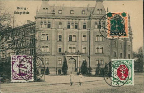 Alte Ansichtskarte Danzig / Gdańsk, Kriegsschule