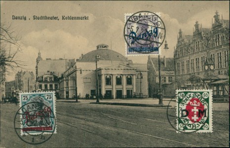 Alte Ansichtskarte Danzig / Gdańsk, Kohlenmarkt