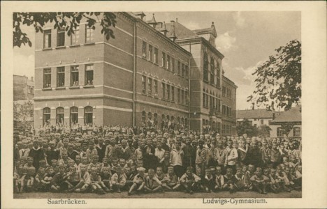 Alte Ansichtskarte Saarbrücken, Ludwigs-Gymnaisum