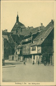 Alte Ansichtskarte Freiberg, Am Mühlgraben