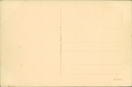 Adressseite der Ansichtskarte Grafenau, Straßenpartie mit Kaufhaus Johann Wiedenmann