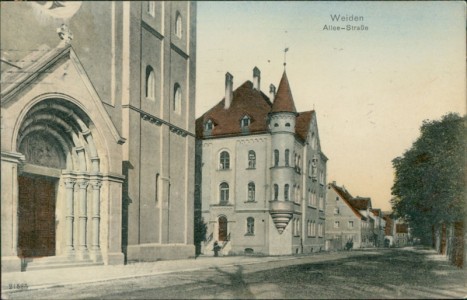 Alte Ansichtskarte Weiden i.d.OPf., Allee-Straße