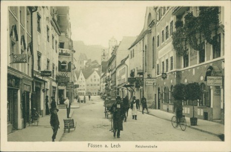 Alte Ansichtskarte Füssen, Reichenstraße