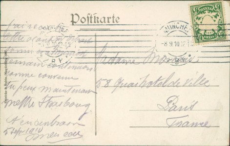 Adressseite der Ansichtskarte Weiden i.d.OPf., Allee-Straße