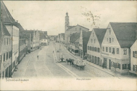 Alte Ansichtskarte Schrobenhausen, Hauptstrasse