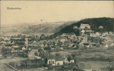 Alte Ansichtskarte Niederstetten, Gesamtansicht