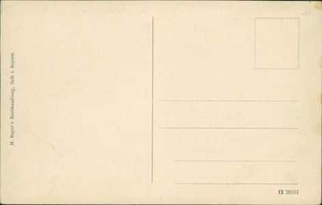 Adressseite der Ansichtskarte Thierstein-Schwarzenhammer, Gasthaus Schwarzenhammer