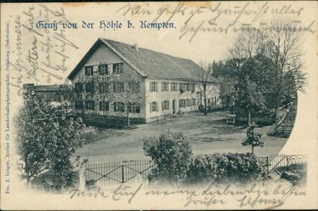 Alte Ansichtskarte Kempten (Allgäu), Höhle