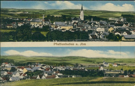 Alte Ansichtskarte Pfaffenhofen a.d.Ilm, Gesamtansicht