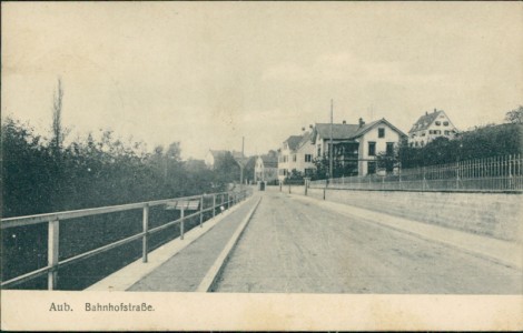 Alte Ansichtskarte Aub, Bahnhofstraße