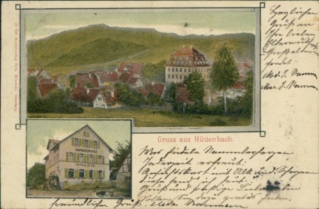 Alte Ansichtskarte Simmelsdorf-Hüttenbach, Gesamtansicht, Gasthaus zur Post