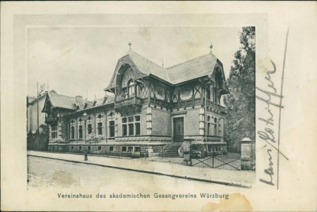 Alte Ansichtskarte Würzburg, Vereinshaus des akademischen Gesangvereins Würzburg