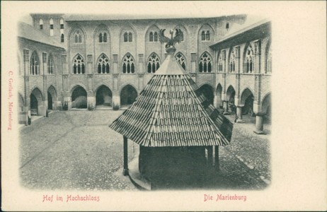 Alte Ansichtskarte Marienburg / Malbork, Hof im Hochschloss