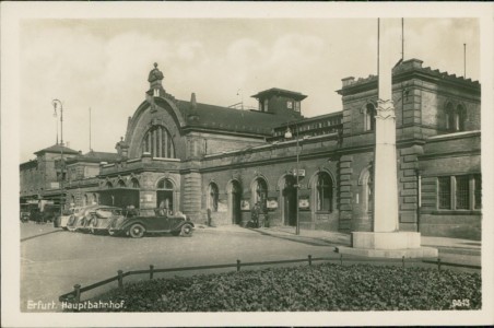 Alte Ansichtskarte Erfurt, Hauptbahnhof