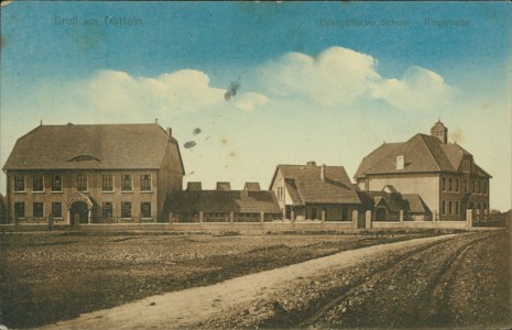 Alte Ansichtskarte Datteln, Evangelische Schule - Ringstraße