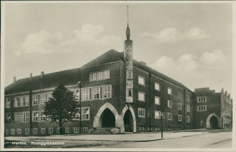 Alte Ansichtskarte Herten, Realgymnasium