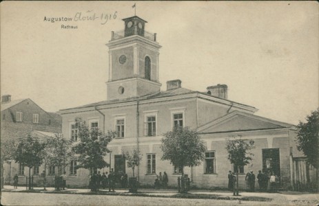 Alte Ansichtskarte Augustow / Augustów / Augustavas, Rathaus