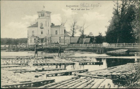 Alte Ansichtskarte Augustow / Augustów / Augustavas, Blick auf den See