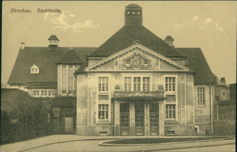 Alte Ansichtskarte Dirschau / Tczew, Stadthalle