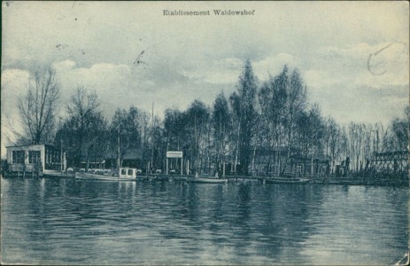 Alte Ansichtskarte Podlesiec / Waldowshof, Etablissement