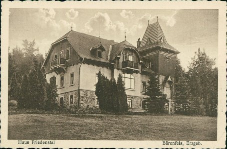 Alte Ansichtskarte Altenberg-Bärenfels, Erzgebirge, Haus Friedenstal