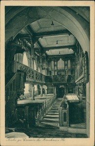 Alte Ansichtskarte Zwickau-Crossen, Kirche mit Orgel