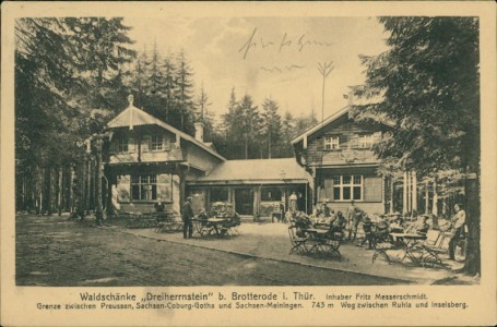 Alte Ansichtskarte Brotterode-Trusetal, Waldschänke Dreiherrnstein