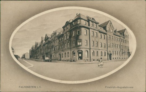 Alte Ansichtskarte Falkenstein, Friedrich-Auguststrasse