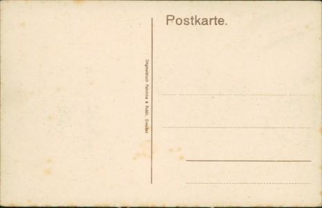 Adressseite der Ansichtskarte Unbekannter Ort evtl. in der Nähe von Bad Freienwalde (Oder), Partie an der alten Stadtmauer