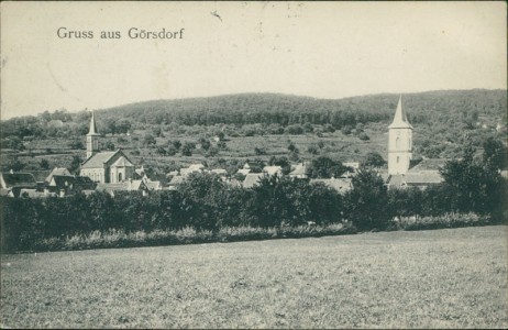 Alte Ansichtskarte Görsdorf / Gœrsdorf, Gesamtansicht