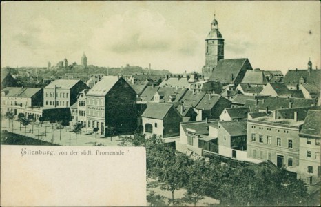 Alte Ansichtskarte Eilenburg, von der südl. Promenade