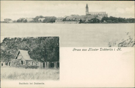 Alte Ansichtskarte Dobbertin (Goldberg-Mildenitz), Kloster Dobbertin, Buchholz bei Dobbertin
