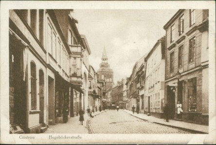 Alte Ansichtskarte Güstrow, Hageböckerstraße