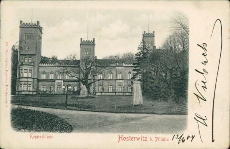 Alte Ansichtskarte Dresden-Hosterwitz, Keppschloss