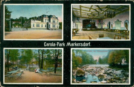 Alte Ansichtskarte Markersdorf, Carola-Park